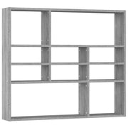 Mensola a Muro | Mensola a parete Grigio Sonoma 90x16x78 cm in Legno Multistrato