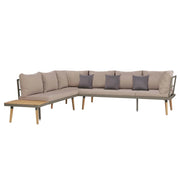Set Divani da Giardino 4 pz con Cuscini Legno di Acacia Marrone 44239