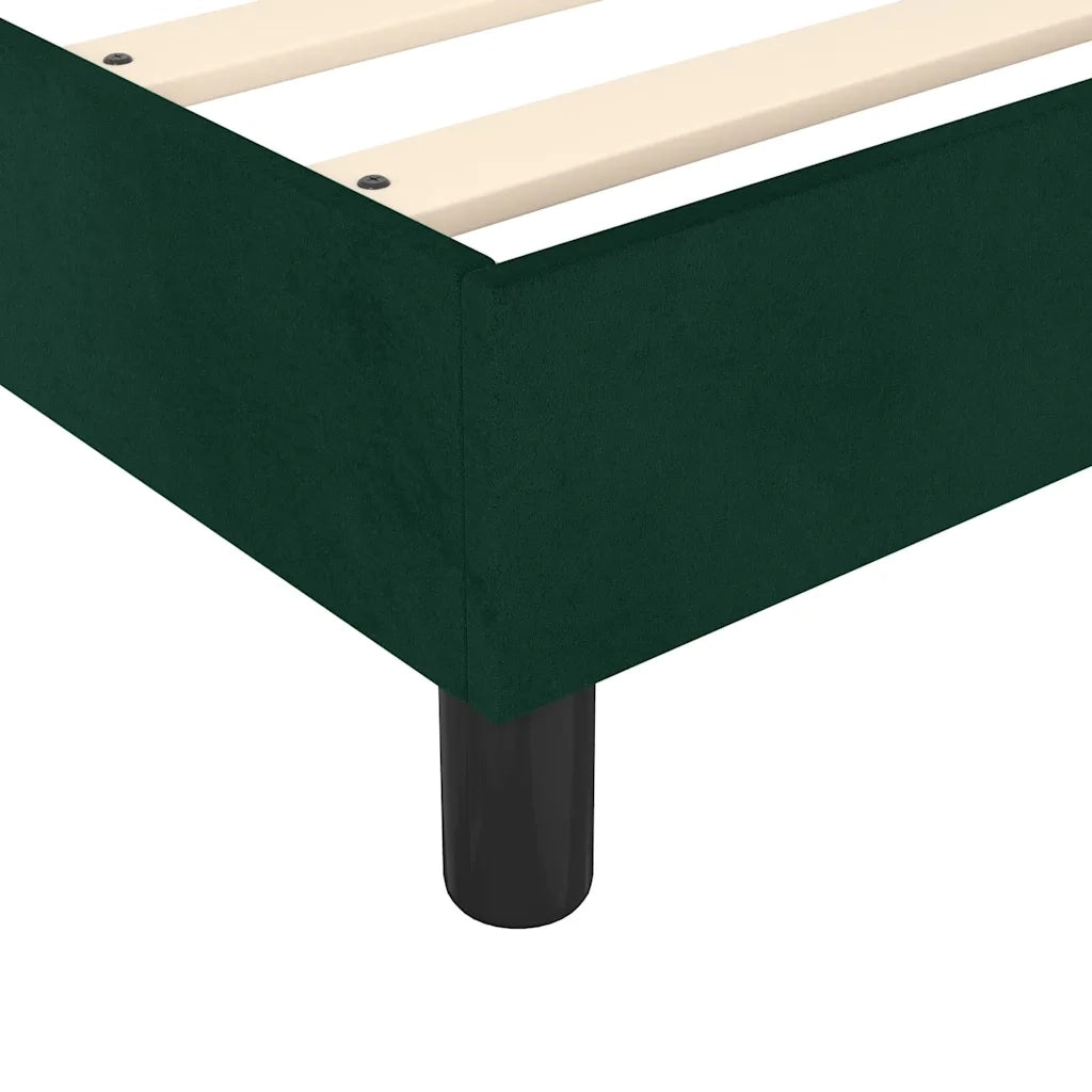 Giroletto a Molle con Materasso Verde Scuro 200x200 cm Velluto cod mxl 64450
