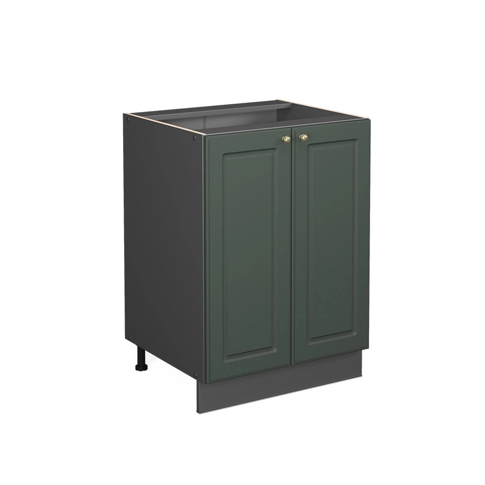 Mobiletto base cucina Fame-Line Verde-oro rustico/Antracite 60 cm senza piano di lavoro Vicco