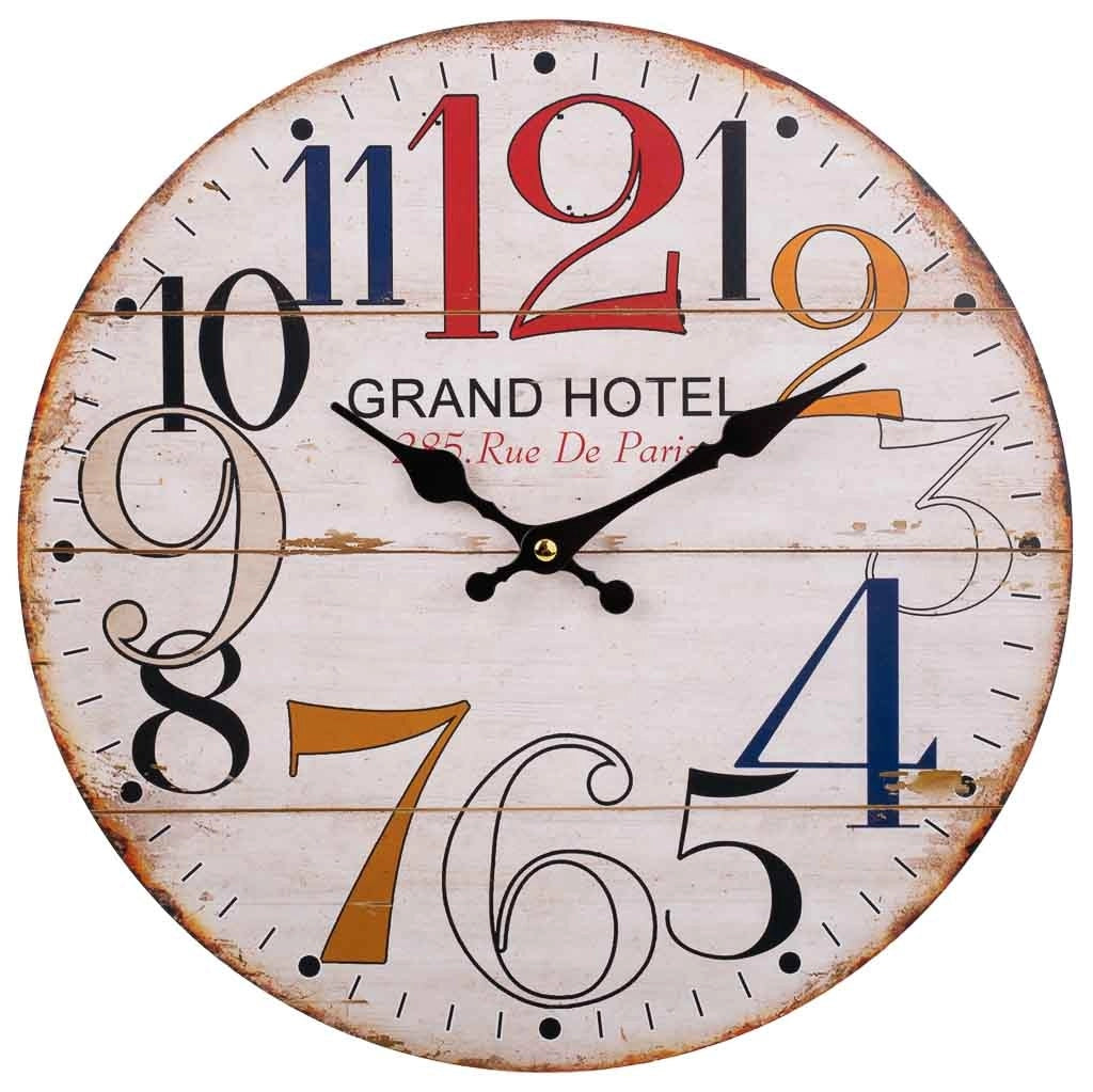 Orologio da parete in legno bianco d34x2h