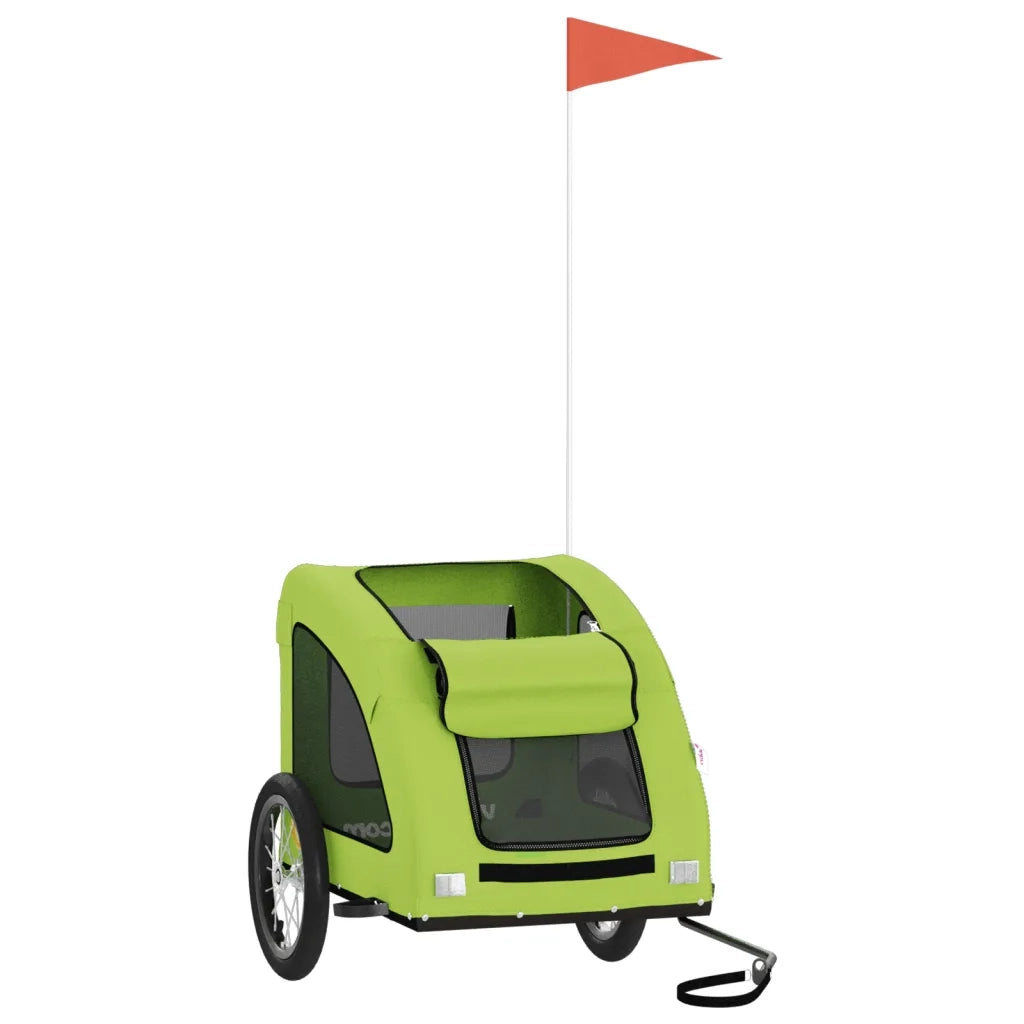Rimorchio da Bici per Animali Verde Oxford e Ferro CFW5796350