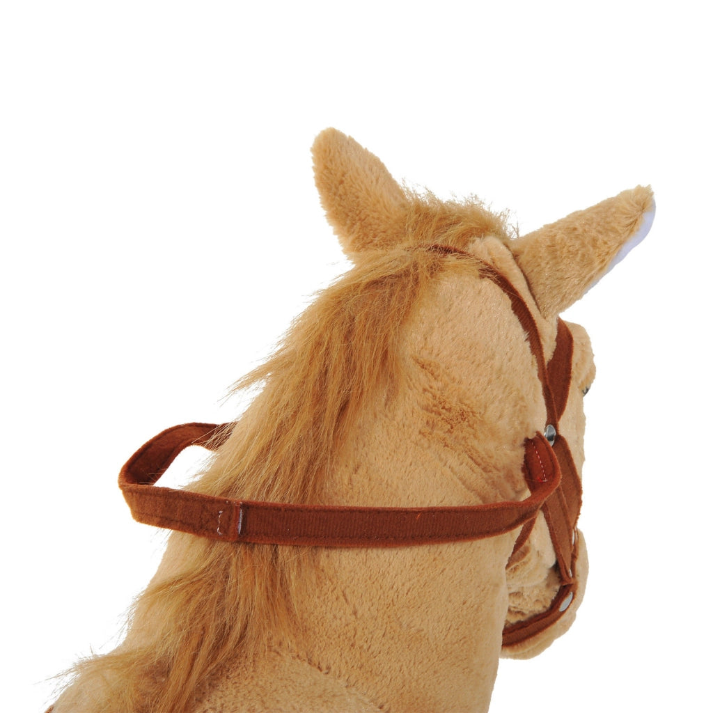 Cavallo Giocattolo ¨C zephmum ¨C 85x28x60 cm, Beige, Con Suoni, Sella