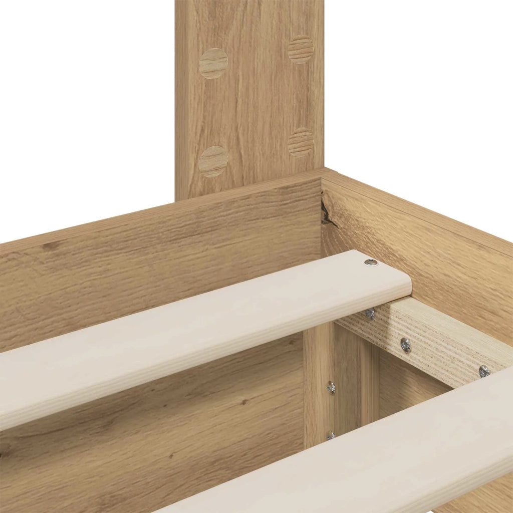Bed Frame with Storage and Headboard Artisan Oak 180 x 200 cm 3445830