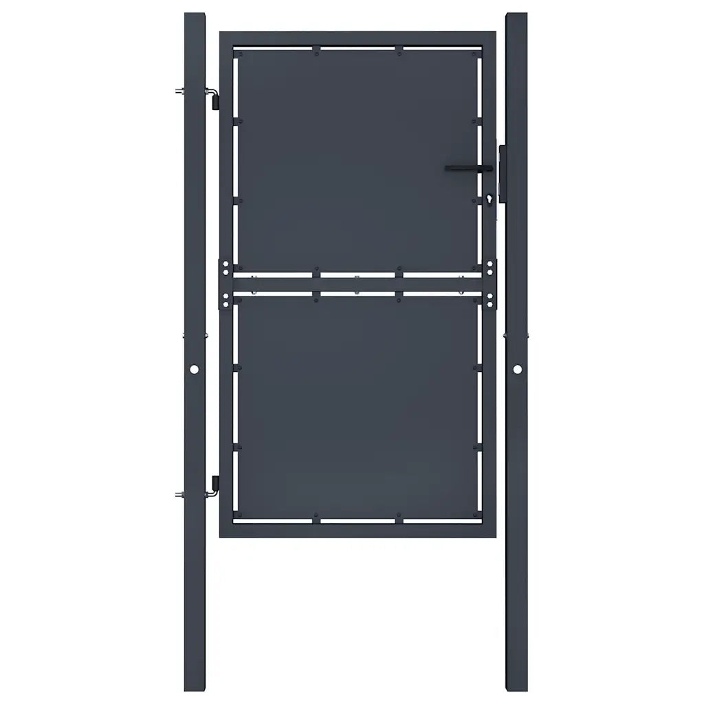 Cancello da Giardino in Acciaio 100x125 cm Antracite cod mxl 51971