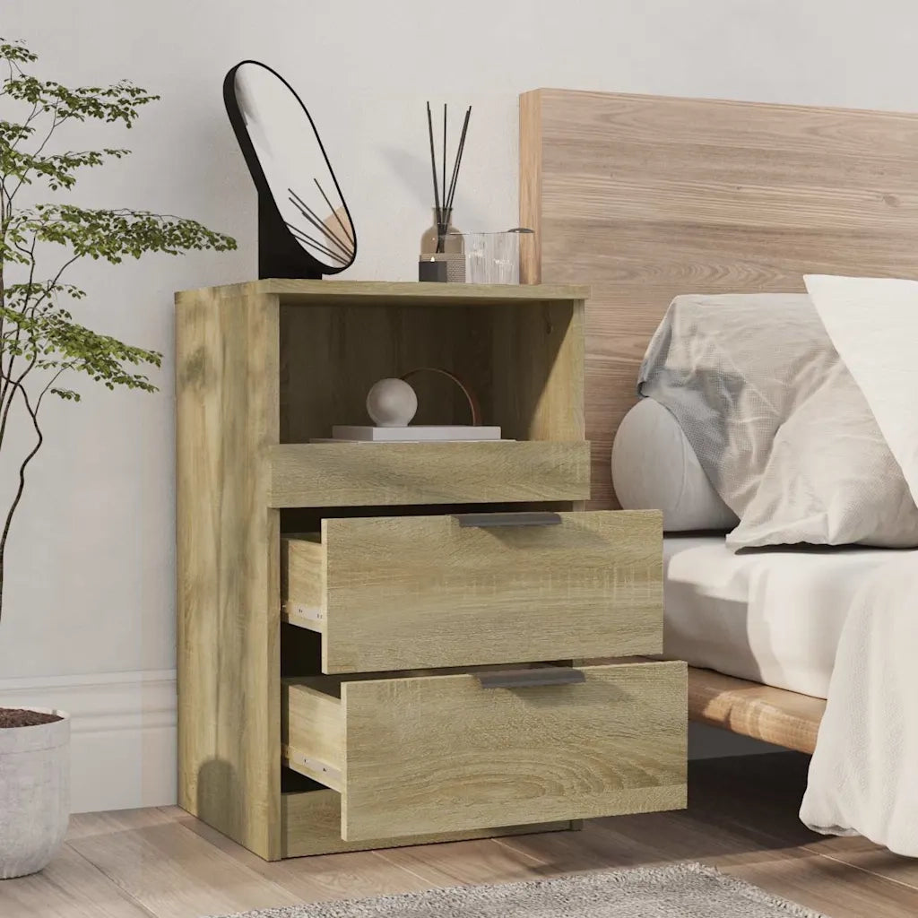 Comodino Rovere Sonoma in Legno Multistrato 811238