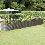 Letto Giardino Acciaio Verniciato a Polvere 620x80x68 cm Grigio 318979
