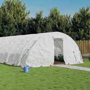 Serra con Telaio in Acciaio Bianco 120 mÂ² 24x5x2,3 m