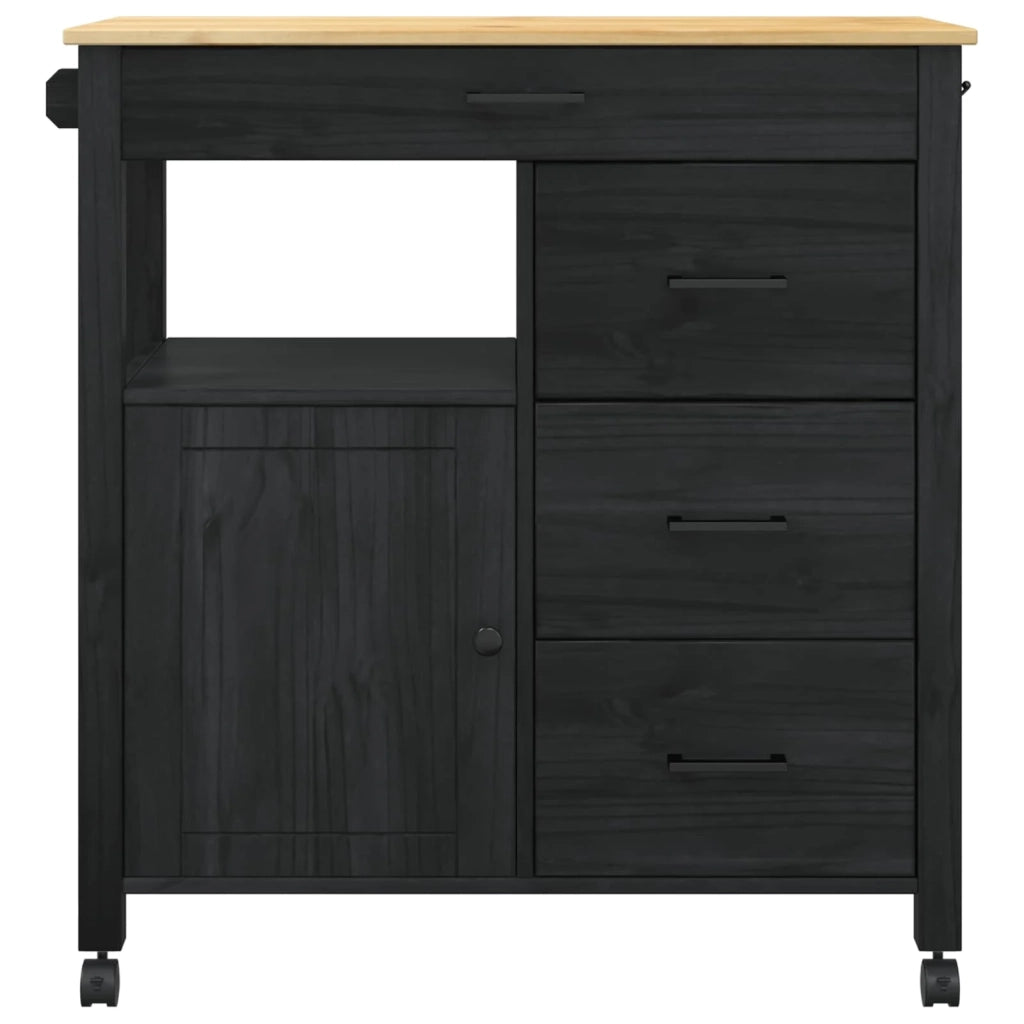 Carrello da Cucina MONZA Nero 84 x 40 x 88,5 cm CFW4141387