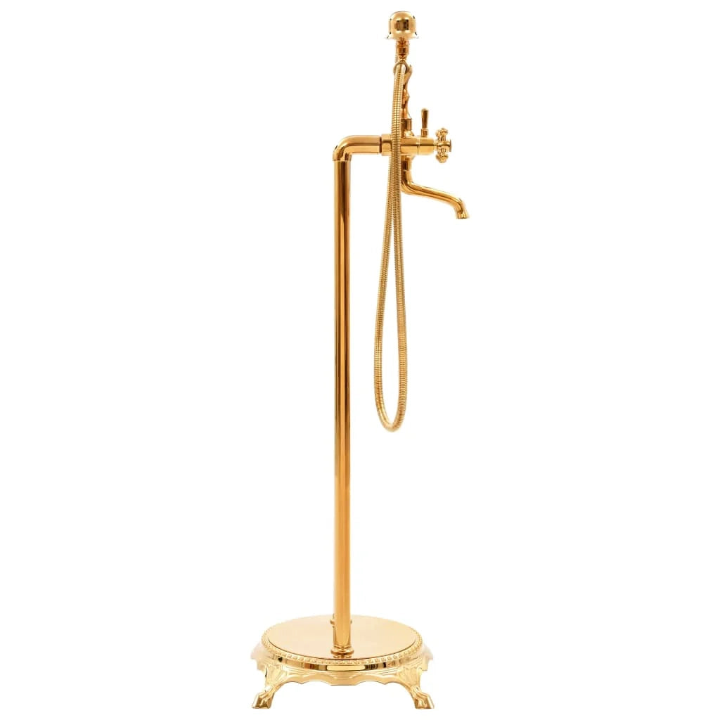 Rubinetto per vasca da bagno indipendente in acciaio inox 99,5 cm finitura oro 02_0003479