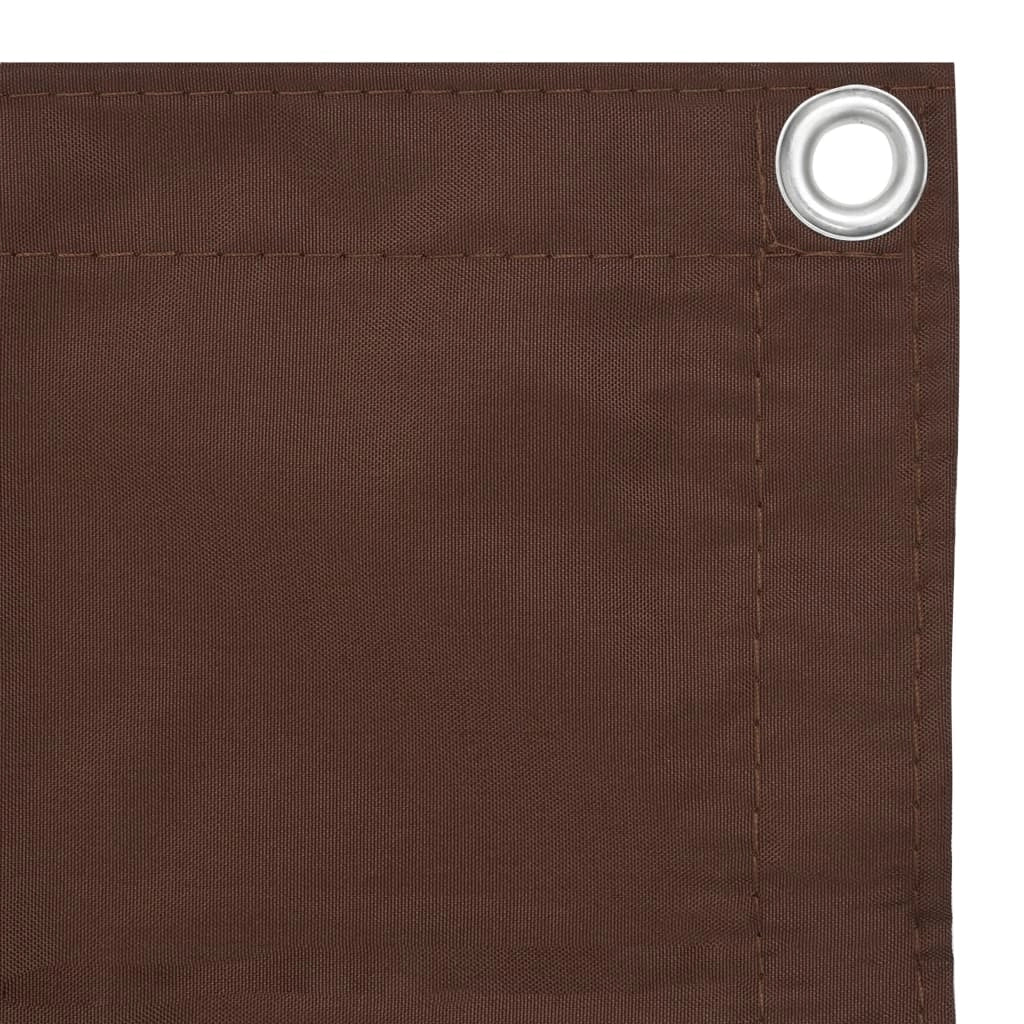 Schermo per balcone schermo per la privacy 120 x 600 cm tessuto Oxford marrone 02_0010227