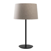 Lampada da Tavolo VIVIEN Nera con Paralume Conico Tortora, Attacco E27, Classe II, IP20, Design Moderno per Interni - Rossini Group