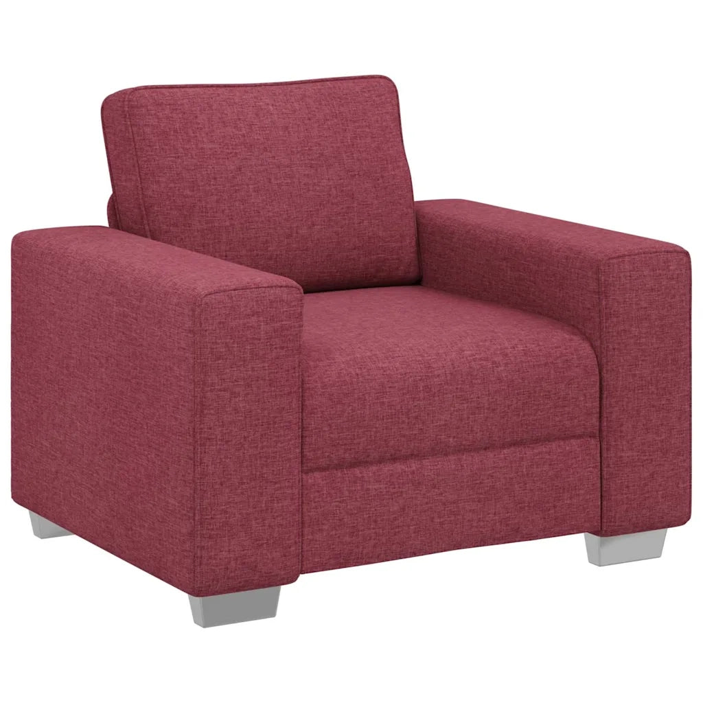 Poltrona Sofa Rosso Vino 100 cm Tessuto 4105210