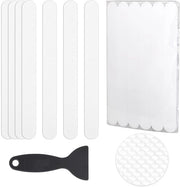36 pezzi di strisce antiscivolo per bagno e doccia strisce antiscivolo per bagno e doccia con lamina di scorrimento premium adesivi antiscivolo trasparenti per protezione antiscivolo autoadesivi