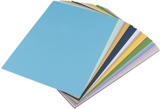 Papel di cartone per attività 180 fogli A4 - 30 colori - 180 g/m² - Cartone per attività - Cartone fotografico - Multifunzionale