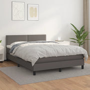 Giroletto a Molle con Materasso Grigio 140x190 cm in Similpellecod mxl 75617