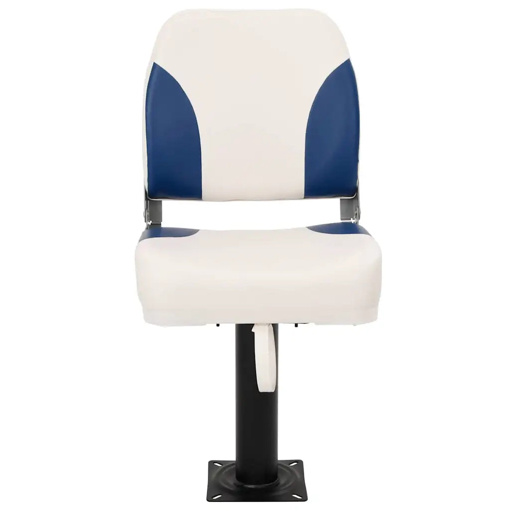 Set di 2 Sedili Pieghevoli per Barca Blu e Bianco 41x36x48 cm 3284288