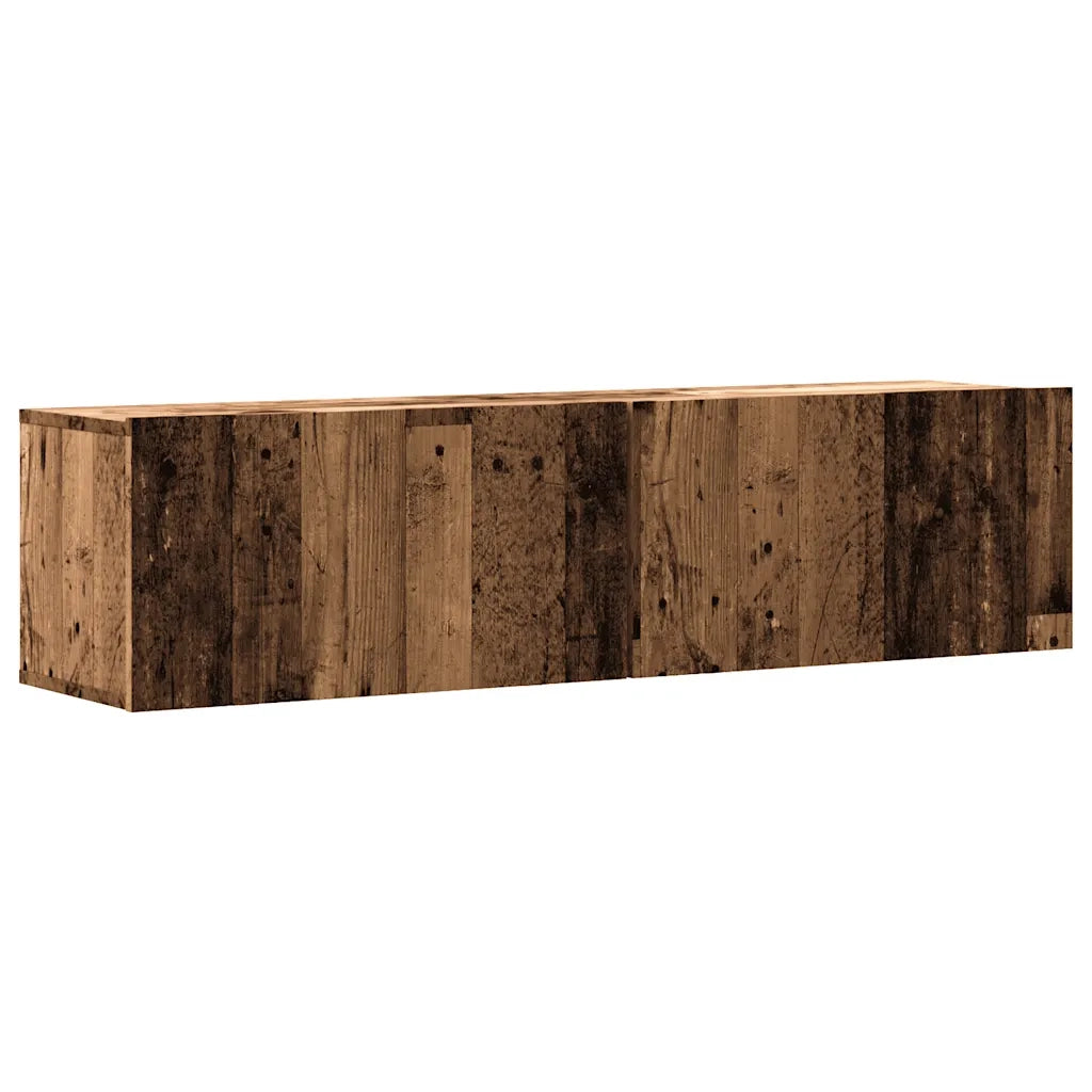 Mobile TV a Parete-Mobile TV a Muro Legno Antico 120x30x30 cm in Truciolato