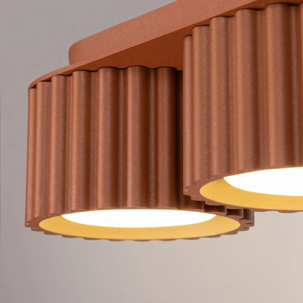 Plafoniera AURA 3 ocra rossa Gx53