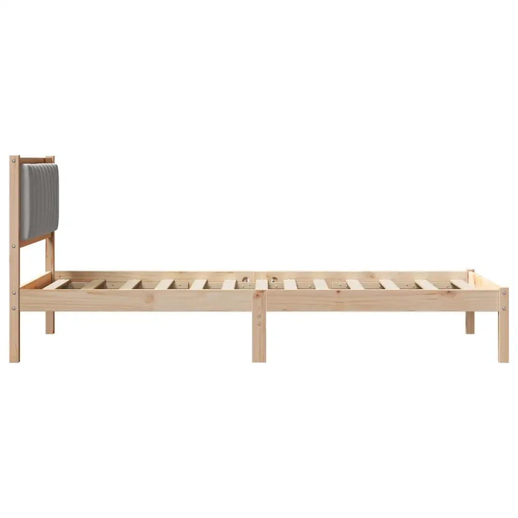 Letto con Testiera Rivestita-Struttura Letto con Testiera Grigio chiaro 100 x 200 cm 975807