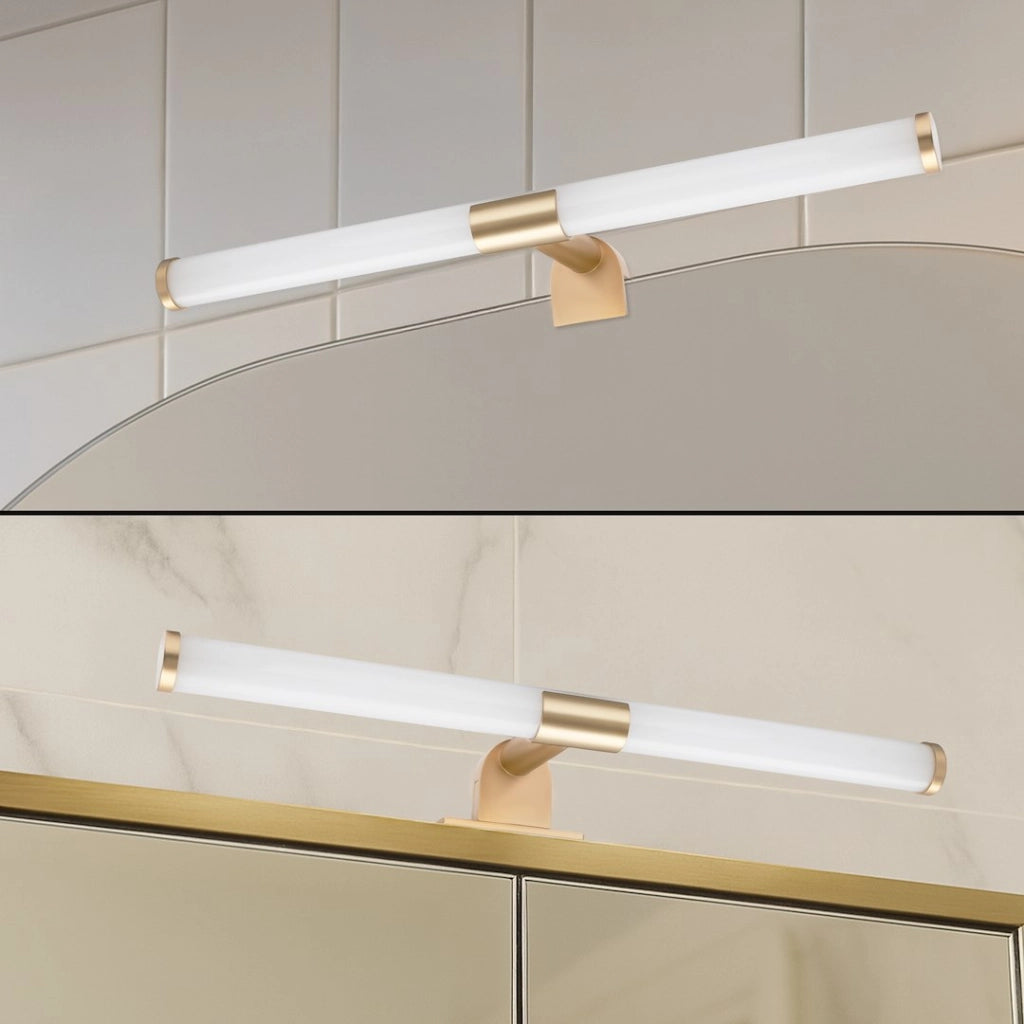 Applique bagno sopra specchio moderna oro 40cm LED6W IP44