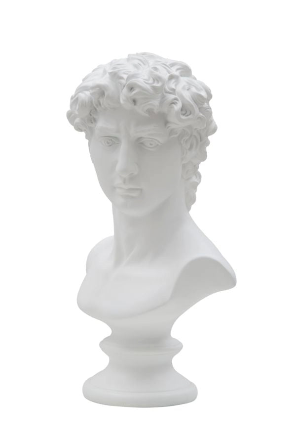 Scultura Roman 21,5x14,5x34 cm in Poliresina Bianco