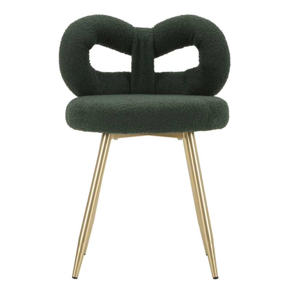 Sedia Fiocco 2, Verde, MDF, 40x40x67 cm