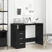 Scrivania Cassetti Rovere Nero 102x50x76 cm Legno Multistrato 861993