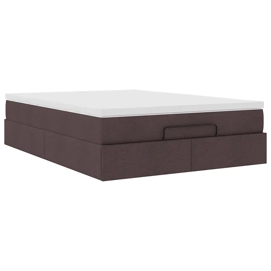 Struttura Letto Pouf con Materasso 140x190 cm in Tessuto 3311109