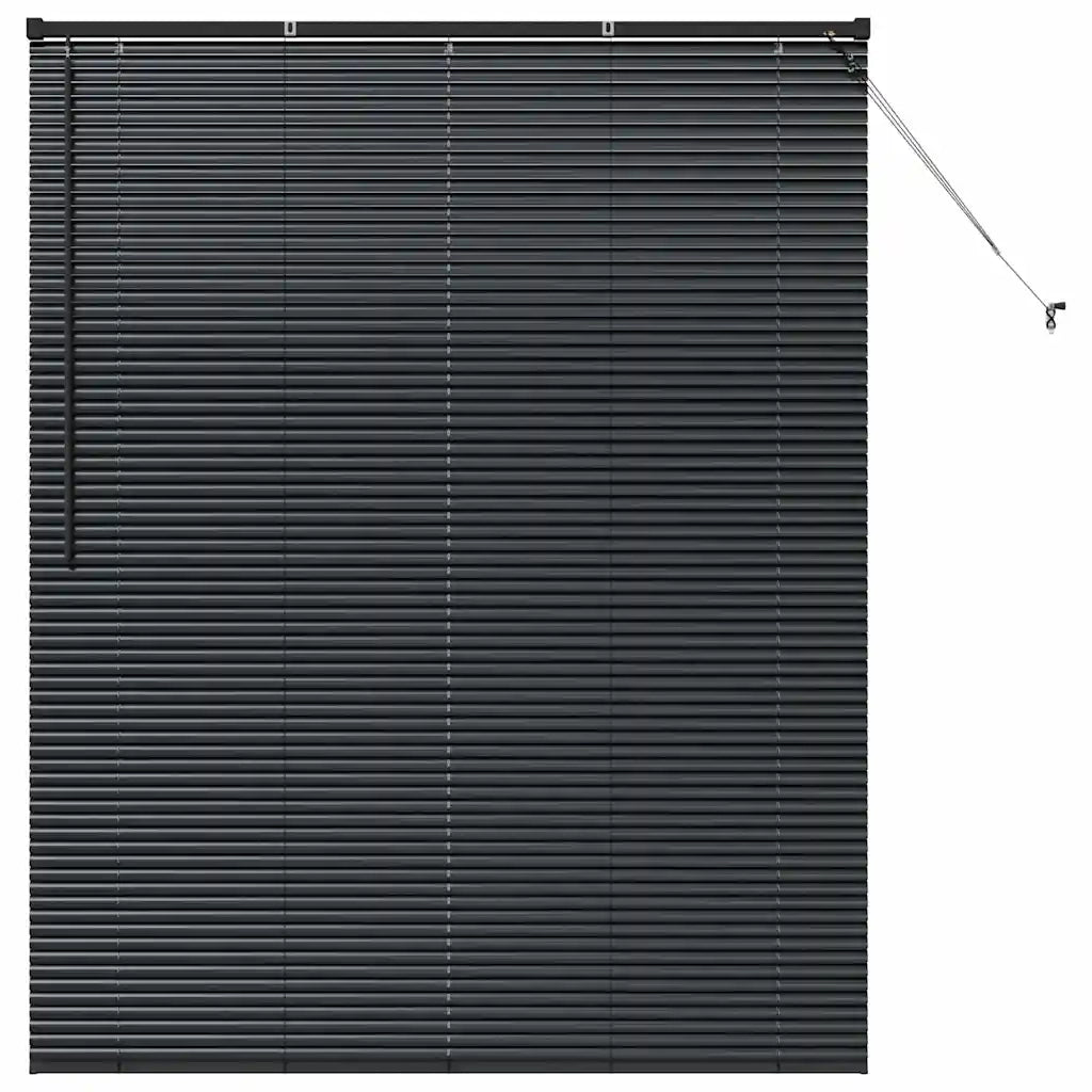 vidaXL Tenda per Finestra con tende Nero Alluminio