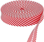Nastro di Finizione 24 Metri - Nastro di Cucitura Singolo - Striscia Rossa/Bianca - 20 mm - Per Cucire/Creare Abiti - Legatura Decorativa