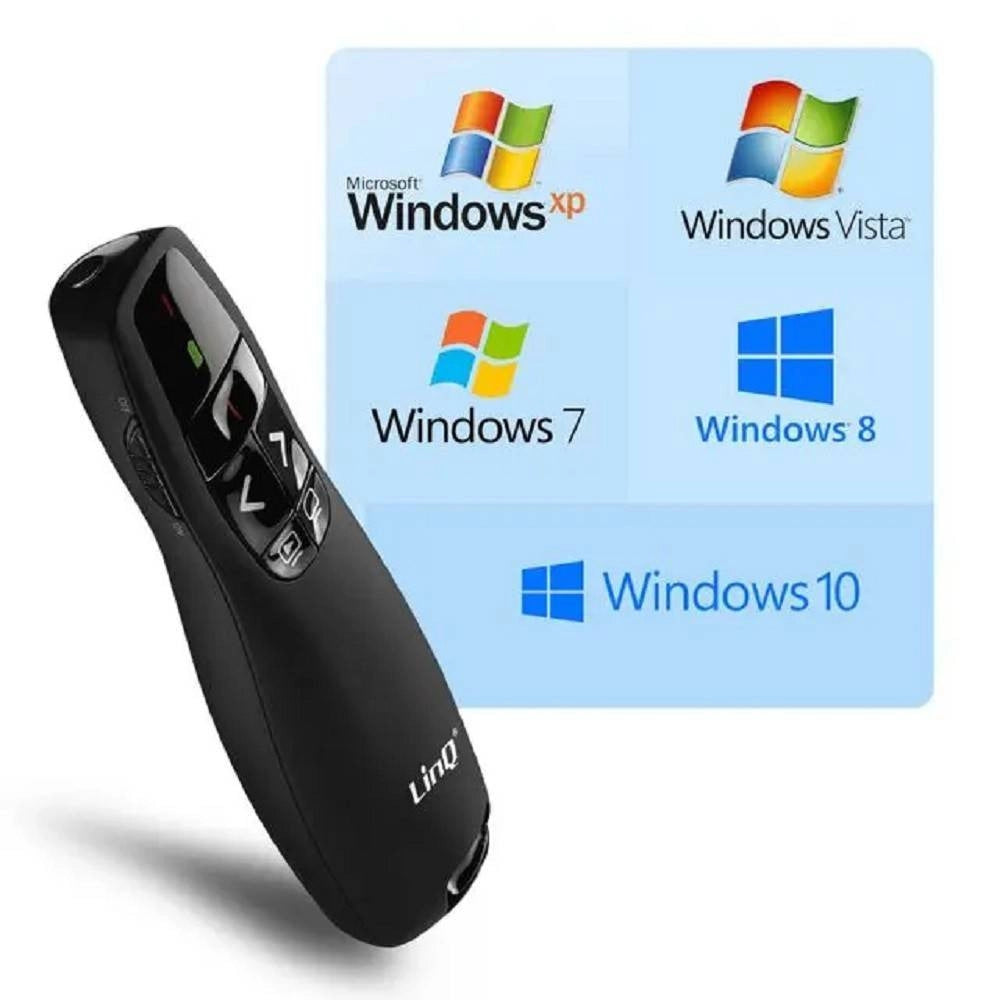 Trade Shop - Penna Gira Pagine Laser Wireless Puntatore Telecomando Per Presentazioni Fy8302 -