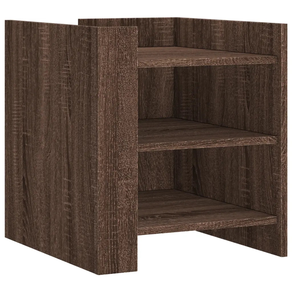 Comodino-Tavolino da notte Rovere Marrone 45x50x50 cm in Truciolato 295964