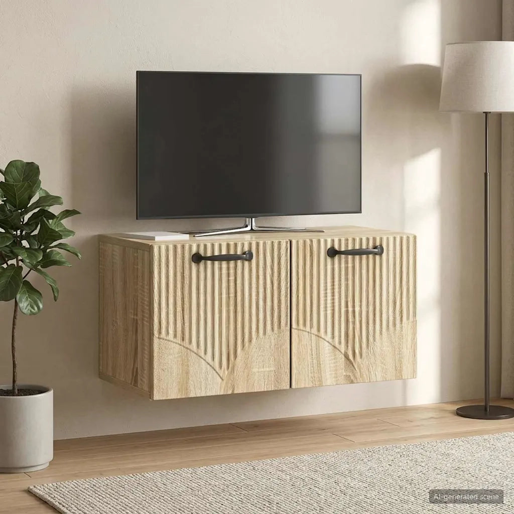 Mobile Porta TV da Muro Rovere Sonoma 59,5 x 31 x 30 cm 899047
