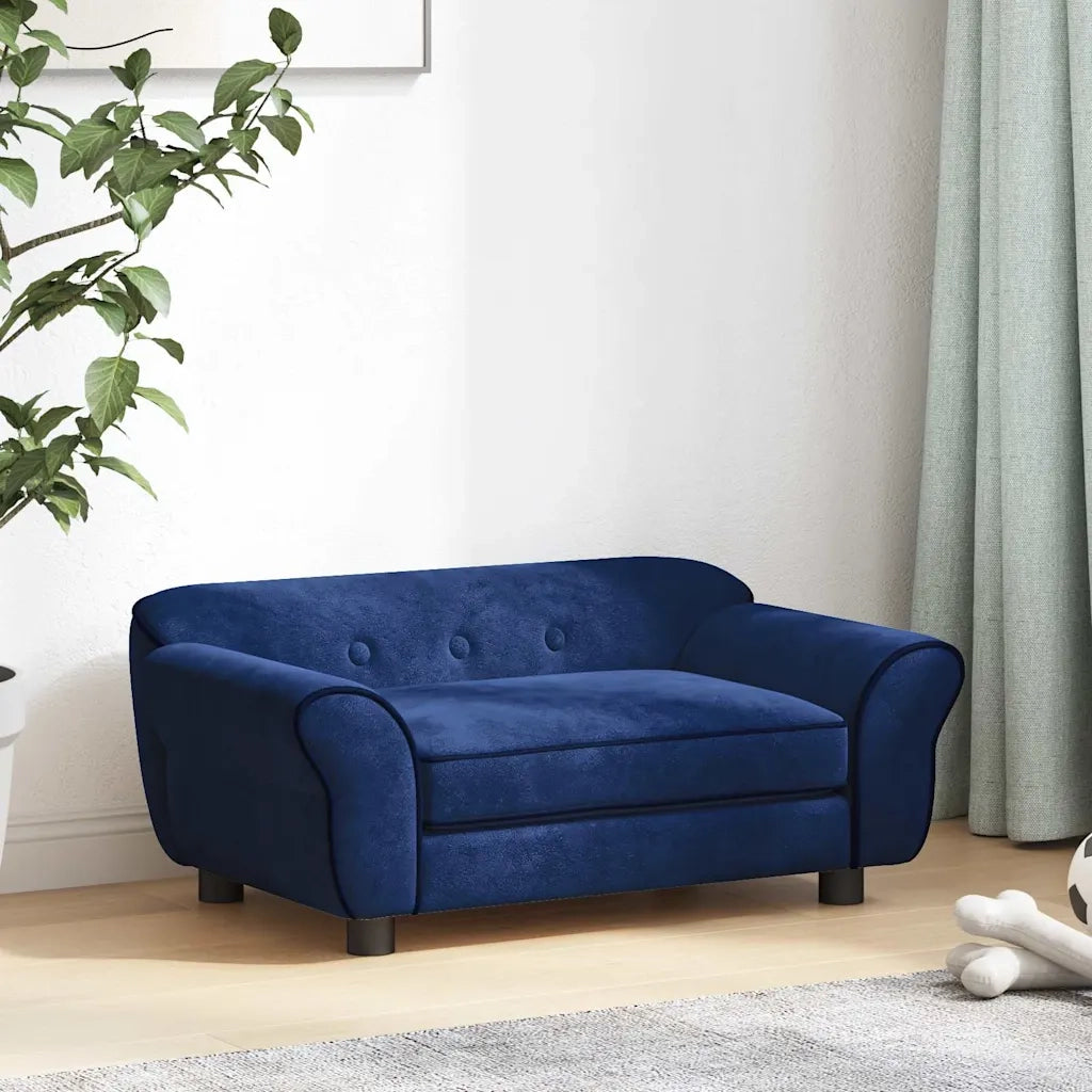 Divano per Cani Blu 72x45x30 cm in Peluche CFW6466643