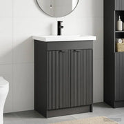 Set di mobili per il bagno Nero 56 x 37,5 x 81 cm 3404145