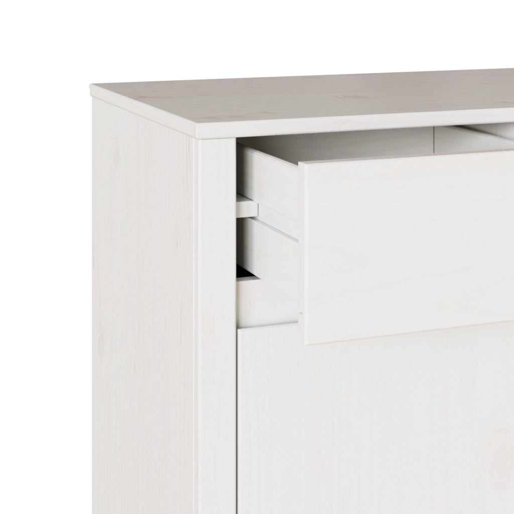 Mobile da soggiorno "DRAMMEN" Bianco 79x43x75,5 cm Legno massello Pino