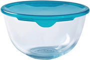 Mengkom in vetroresina con coperchio - 14 cm, 0,5 L - Resistentente a temperature elevate vetro borosilicato
