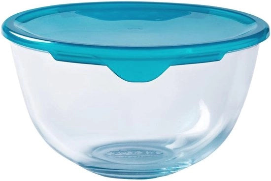 Mengkom in vetroresina con coperchio - 14 cm, 0,5 L - Resistentente a temperature elevate vetro borosilicato