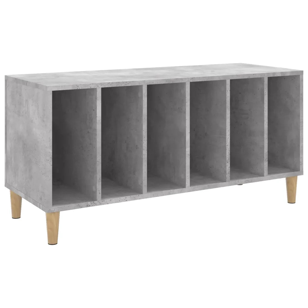 Mobile Porta Dischi Grigio Cemento 100x38x48 Legno Multistrato 831977