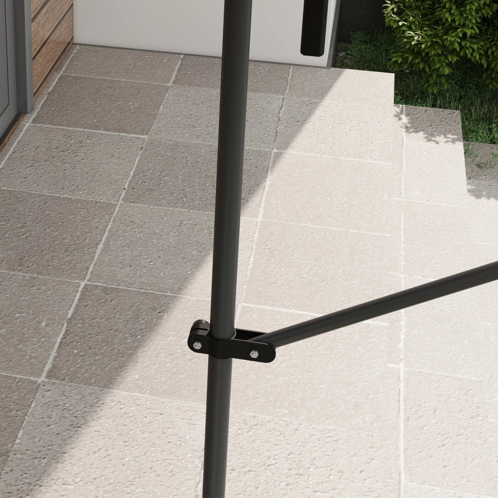 Tenda da giardino retrattile manuale ¨C zephmum ¨C grigio scuro metallo 2.5x1.2x2.1-3m