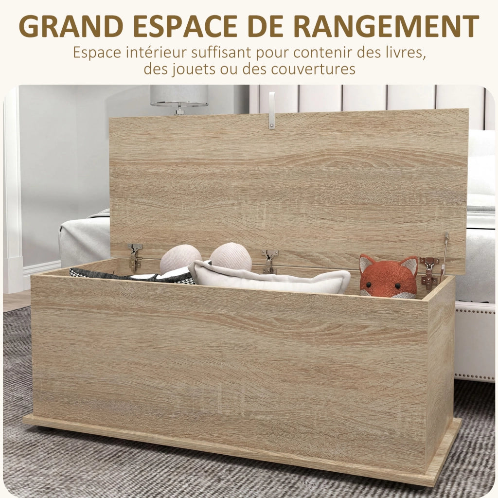 Cassettiera con coperchio ¨C zephmum ¨C 100x40x40 cm, naturale