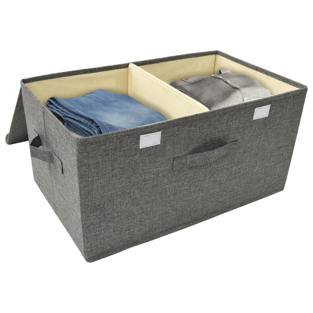 Scatola Portaoggetti in Tessuto 50x30x25 cm Antracite CFW1312450