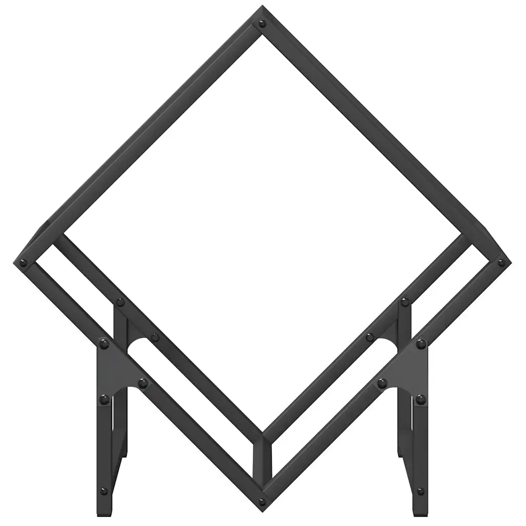 Rastrelliera per Legna da Ardere Nera 50x25x50 cm 864275