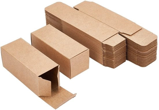 Scatola di regalo 45 pezzi - Carta forte - Marrone - Confezione di regalo - 9,1 x 3,7 x 3,6 cm - Solida e duratura - Dozzina di confezioni