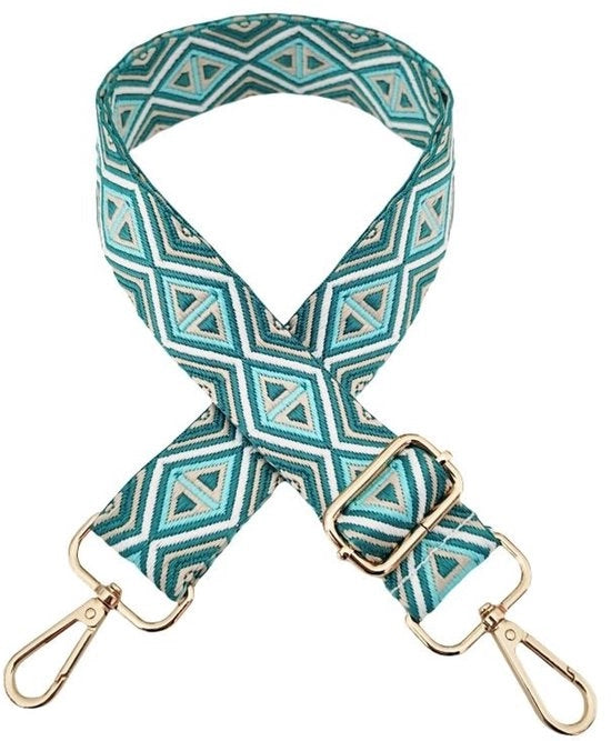 Fascia Regolabile da Spalla 72-130 cm - Cintura per Borse - Cinturino da Spalla - Stile Boho - Fibbia a Carabina - Nylon Duraturo - Cinturino per Borse