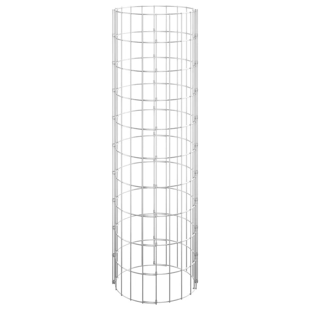 Fioriere Gabbione Circolare 3 pz in Acciaio Zincato Ø30x100 cm 152020