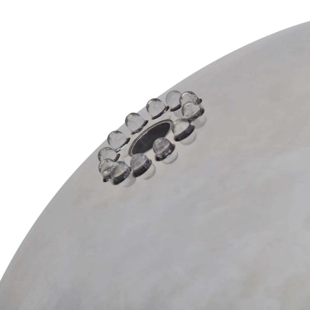 Fontana da Giardino a Sfera con LED in Acciaio Inox 30 cm 41683