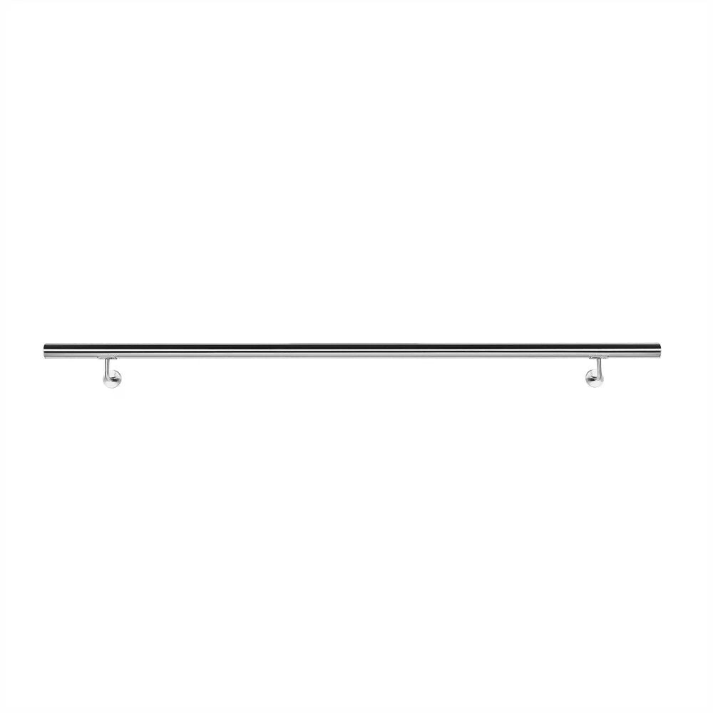 Kit corrimano a parete per scale 130 cm acciaio raffinato 16_0000702