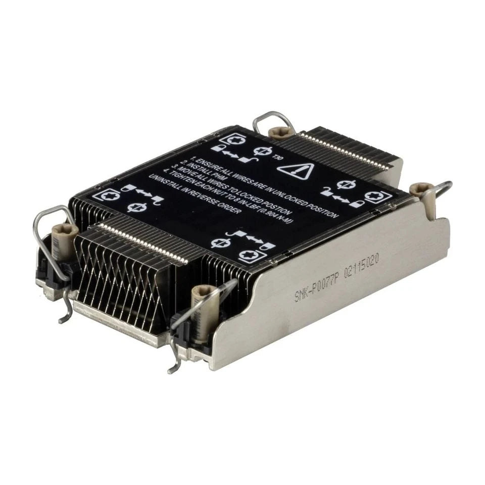 Sistema di raffreddamento per computer Supermicro SNK-P0077P Dissipatore di calore/processore Radiatore Nero, Acciaio inossidabile